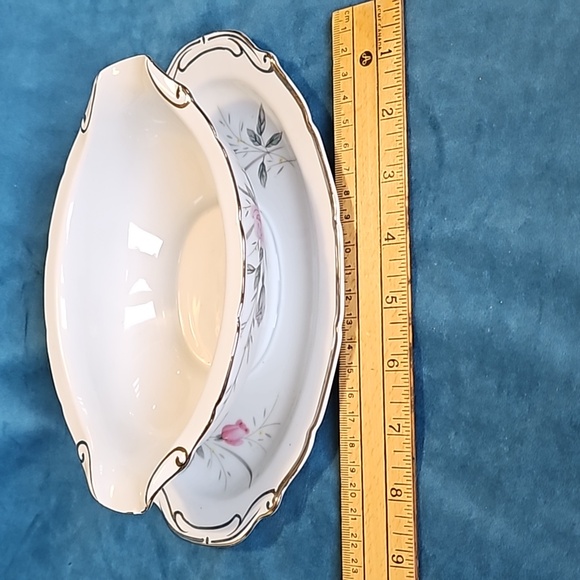 Vintage Gravy Boat, 1960 Dinnerware, Floral Gravy Server, Fine China, Japanese - Picture 9 of 10